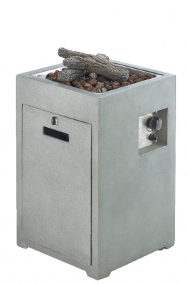 Газовый уличный стол-камин Clifton Compact Square Grey